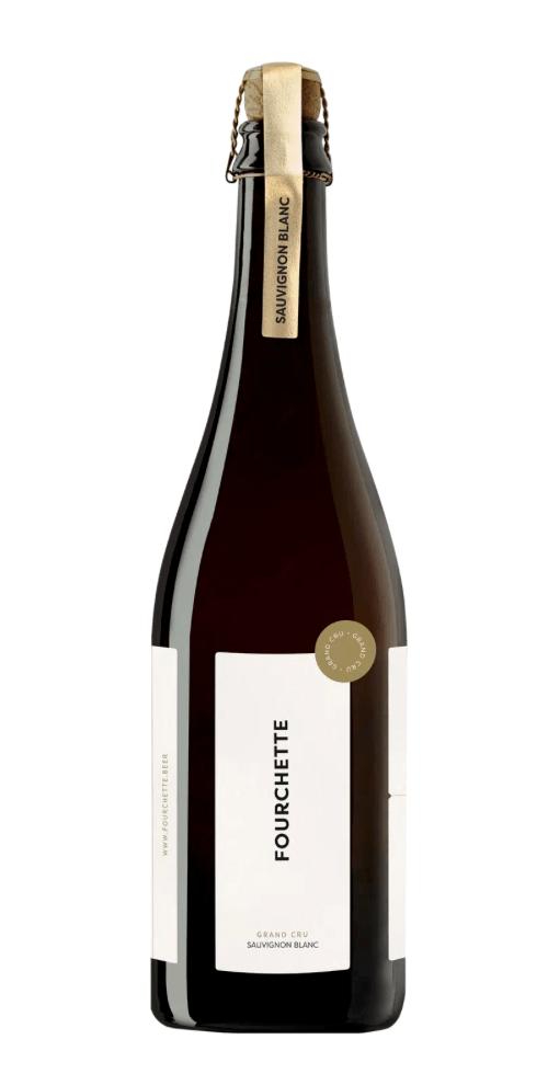 Flaschenbild der FOURCHETTE GRAND CRU SAUVIGNON BLANC Sonderedition mit weißem Etikett und Goldkapsel.
